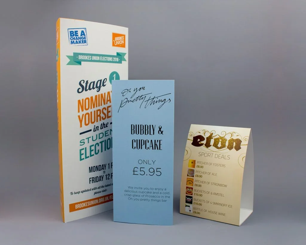 Table Tents Printing Newbury